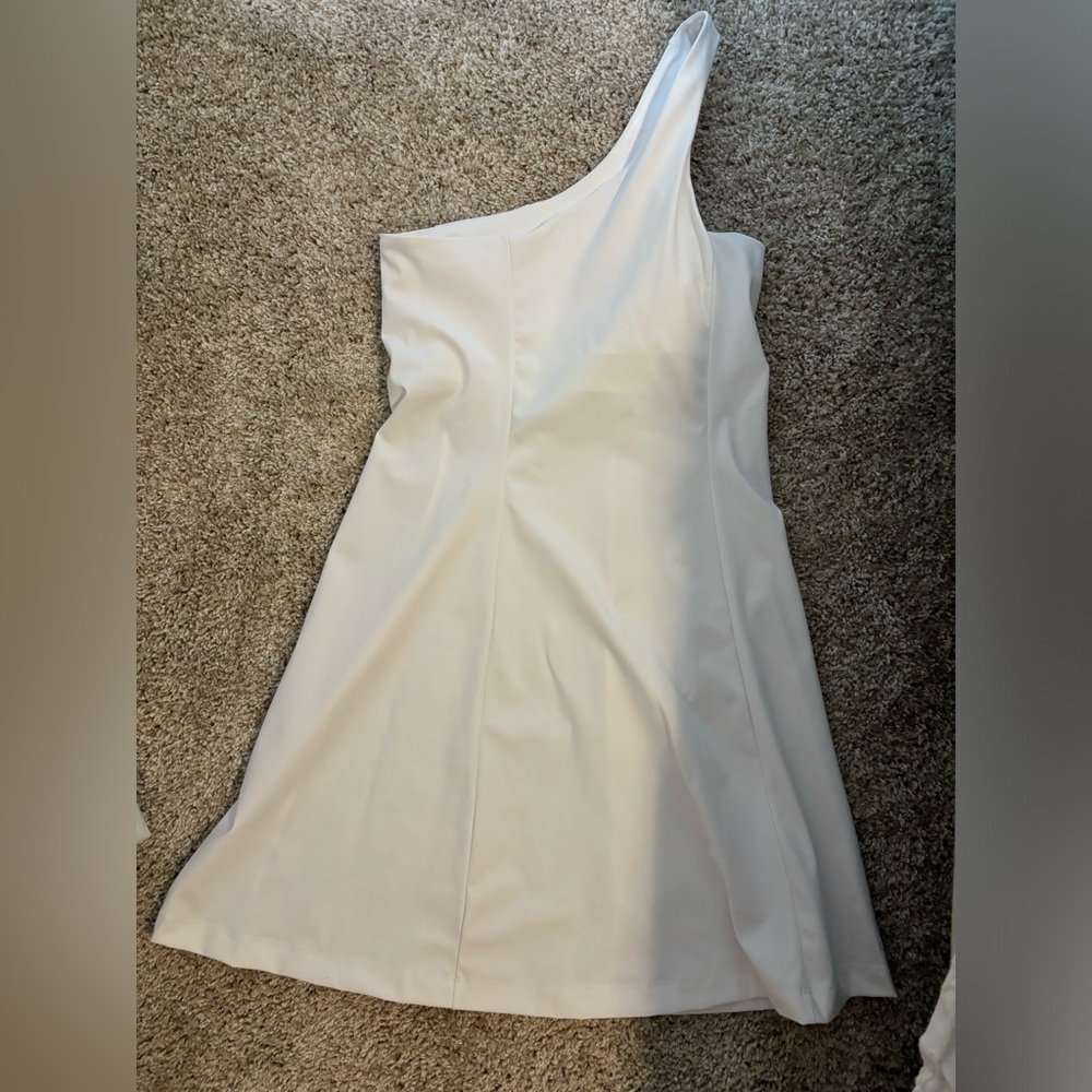 Outdoor Voices one shoulder exercise dress White